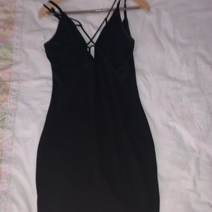 sexy form fitting black dress